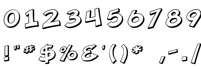 SF Minced Meat Shaded Font OTHER CHARS
