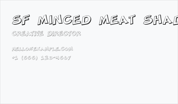 SF Minced Meat Shaded Business Card