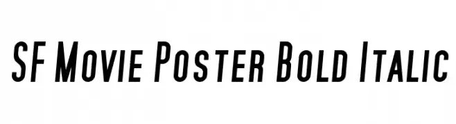 SF Movie Poster Bold Italic 