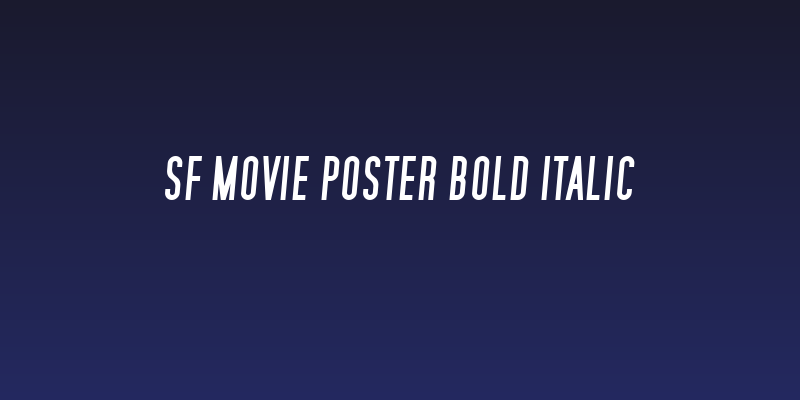 SF Movie Poster Bold Italic Social Header