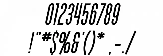 SF Movie Poster Bold Oblique Font OTHER CHARS