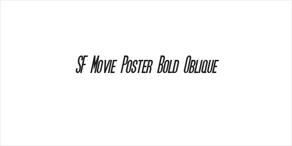 SF Movie Poster Bold Oblique Logo
