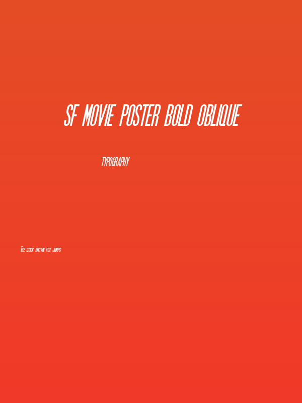 SF Movie Poster Bold Oblique Poster