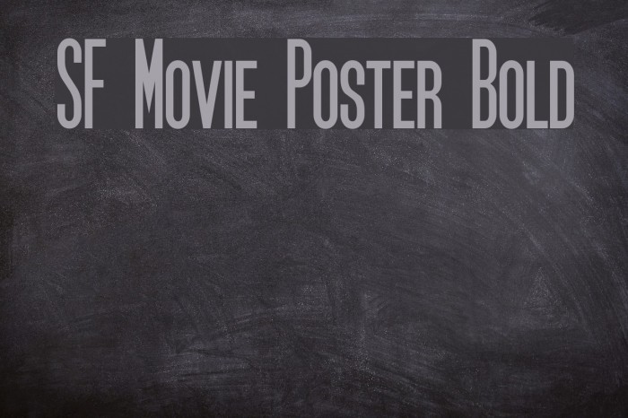 SF Movie Poster Bold Font examples