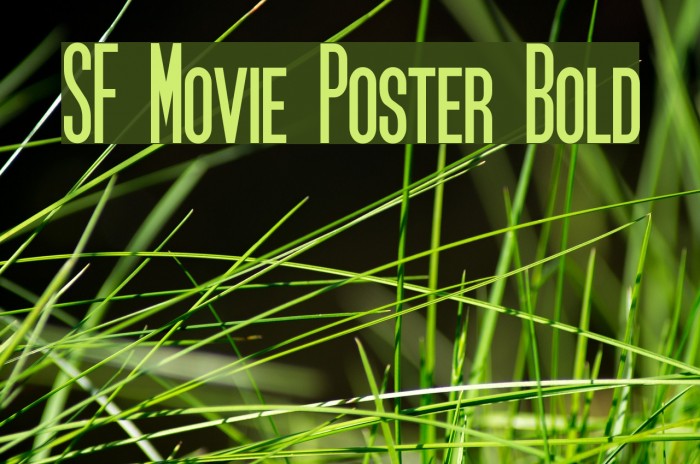 SF Movie Poster Bold Font examples