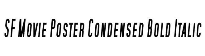 SF Movie Poster Condensed Bold Italic  font caratteri gratis