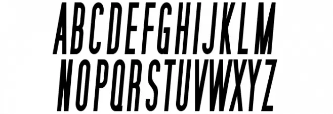 SF Movie Poster Condensed Bold Italic Schriftart Groß