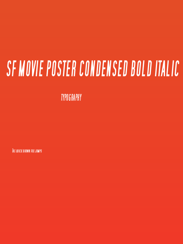 SF Movie Poster Condensed Bold Italic Poster