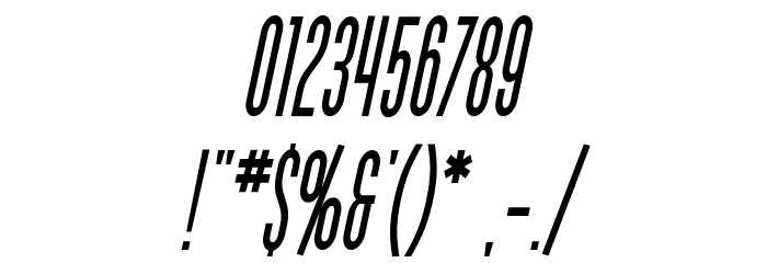 SF Movie Poster Condensed Bold Oblique Font OTHER CHARS