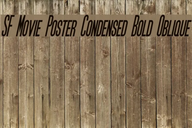 SF Movie Poster Condensed Bold Oblique Example 2