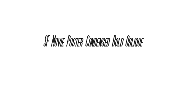 SF Movie Poster Condensed Bold Oblique Logo