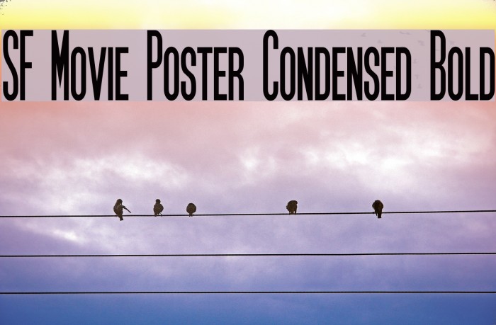 SF Movie Poster Condensed Bold Font examples