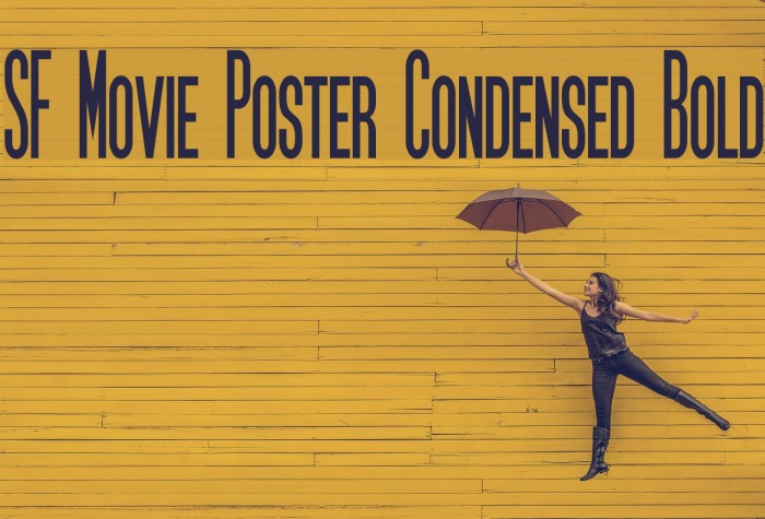 SF Movie Poster Condensed Bold Font examples