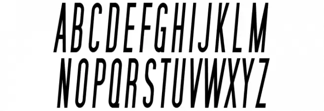 SF Movie Poster Condensed Italic Fonte MAIÚSCULAS