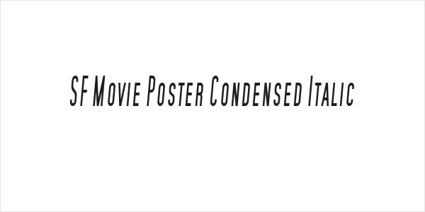 SF Movie Poster Condensed Italic Logo