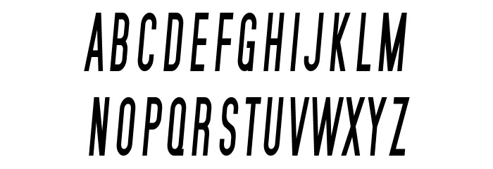 SF Movie Poster Condensed Italic Font LOWERCASE