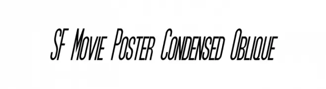 SF Movie Poster Condensed Oblique  font caratteri gratis