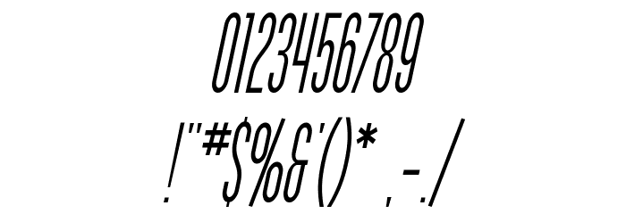 SF Movie Poster Condensed Oblique Font OTHER CHARS