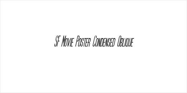 SF Movie Poster Condensed Oblique Logo