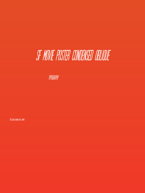 SF Movie Poster Condensed Oblique Poster