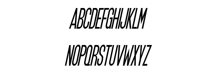 SF Movie Poster Condensed Oblique Font LOWERCASE