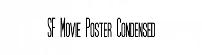 SF Movie Poster Condensed  font caratteri gratis