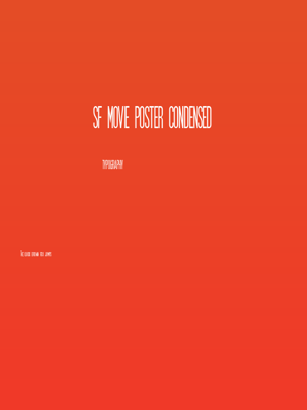 SF Movie Poster Condensed Poster