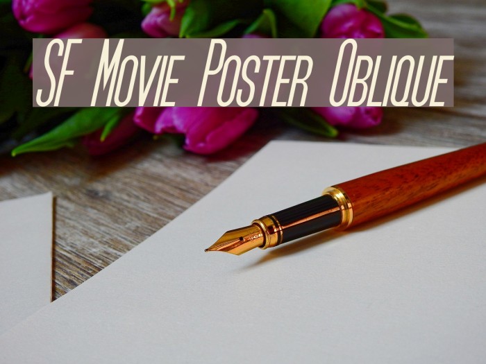 SF Movie Poster Oblique Font examples