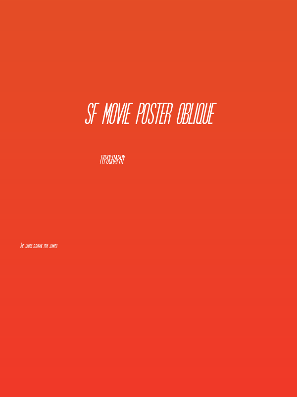 SF Movie Poster Oblique Poster