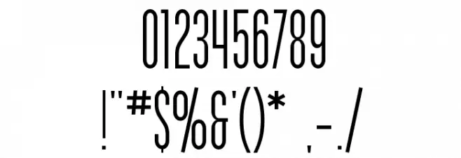 SF Movie Poster Font OTHER CHARS