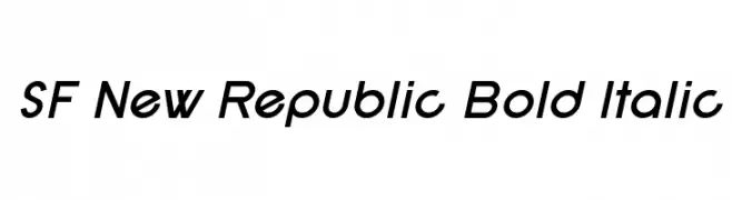 SF New Republic Bold Italic  Frei Schriftart Herunterladen