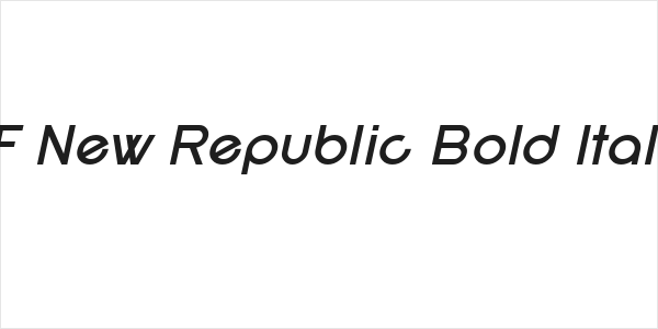 SF New Republic Bold Italic Logo