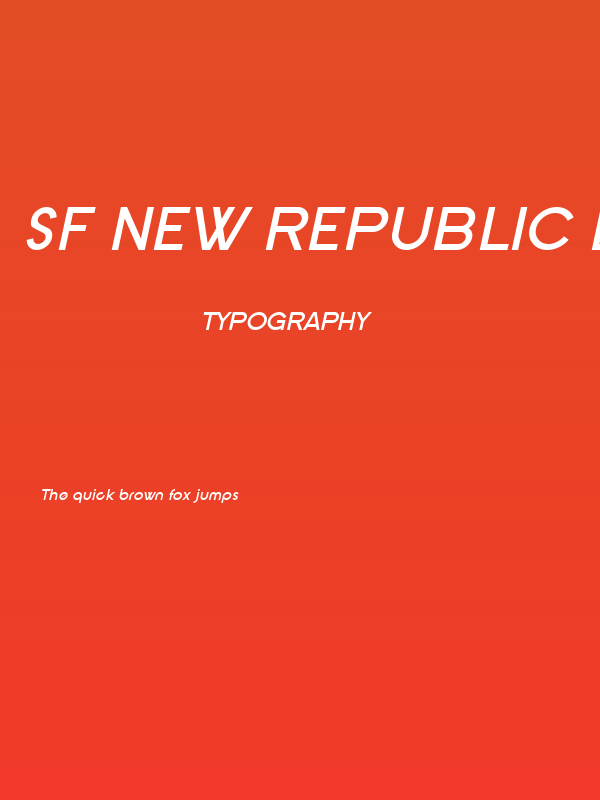 SF New Republic Bold Italic Poster