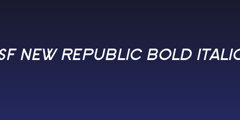 SF New Republic Bold Italic Social Header