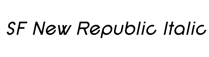 SF New Republic Italic Font
