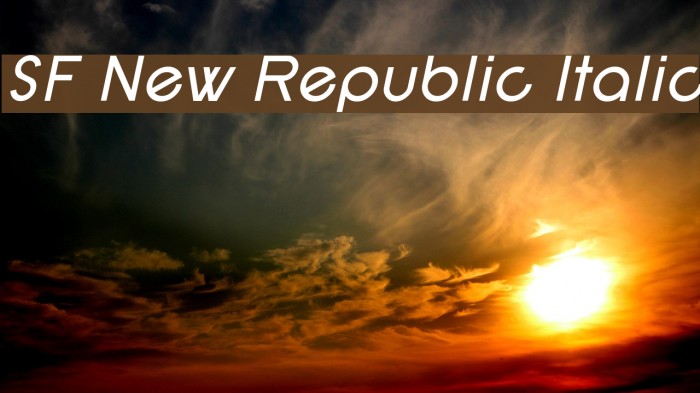 SF New Republic Italic Font examples