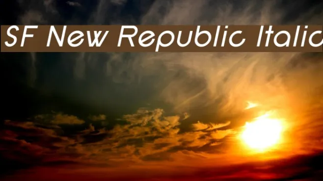 SF New Republic Italic Example 3