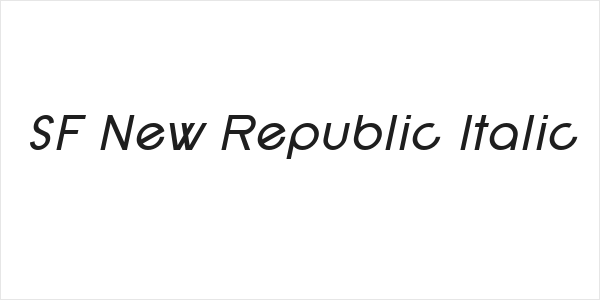SF New Republic Italic Logo