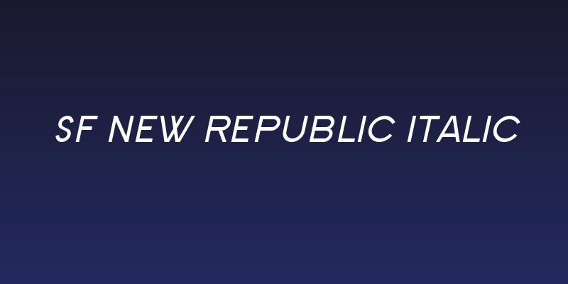 SF New Republic Italic Social Header