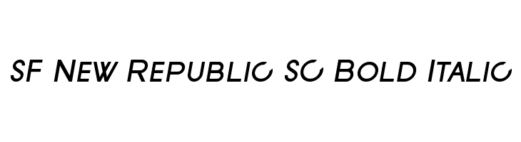 SF New Republic SC Bold Italic Font