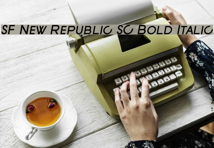 SF New Republic SC Bold Italic Font examples