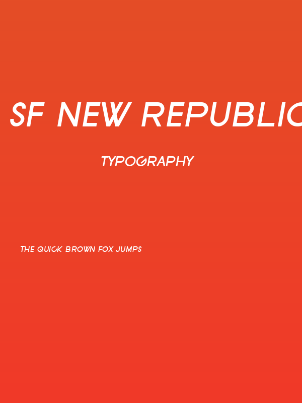 SF New Republic SC Bold Italic Poster