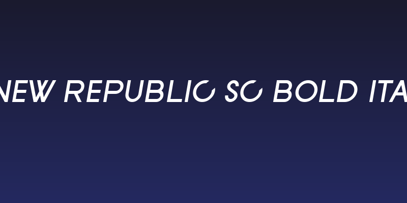 SF New Republic SC Bold Italic Social Header