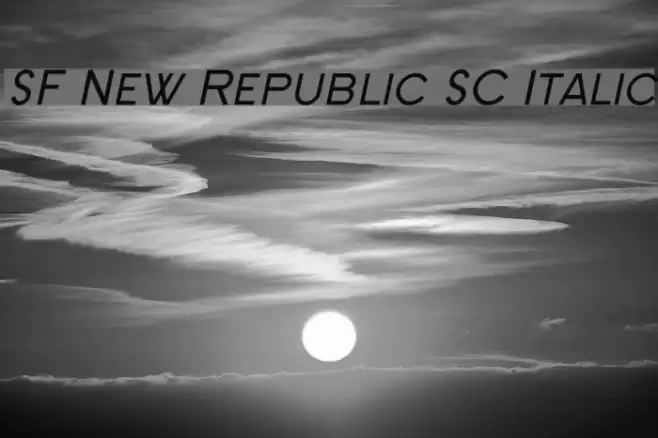 SF New Republic SC Italic Polices examples