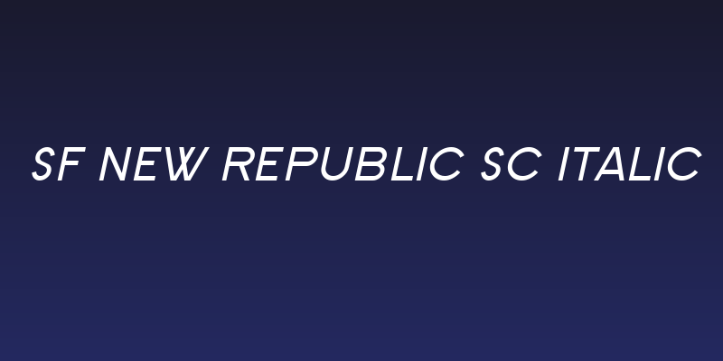 SF New Republic SC Italic Social Header