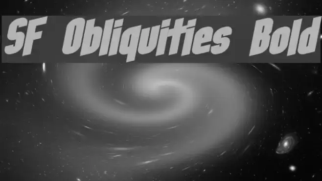SF Obliquities Bold フォント examples