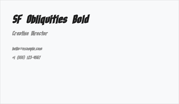 SF Obliquities Bold Business Card