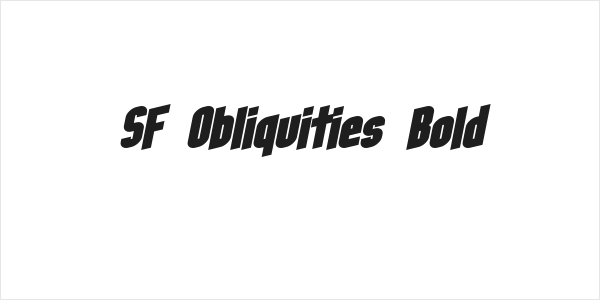 SF Obliquities Bold Logo