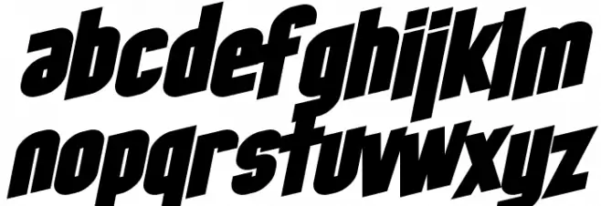 SF Obliquities Bold フォント 小文字