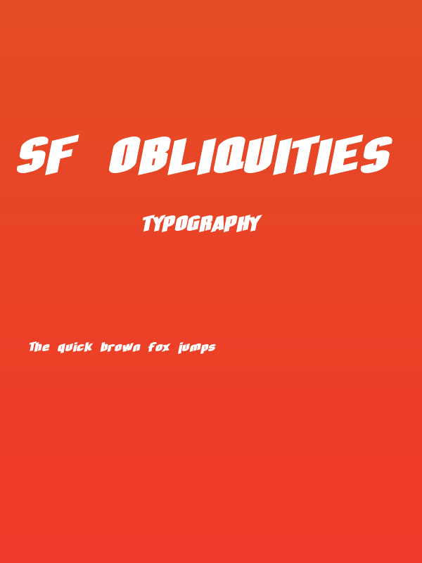 SF Obliquities Extended Bold Poster